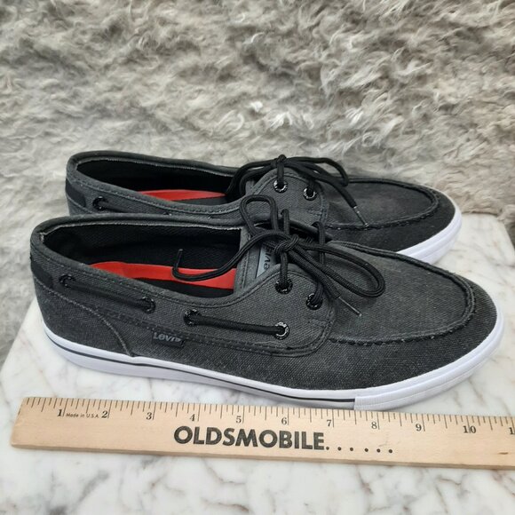 Levi’s 517341A48 Man's Black Charcoal Canvas Athletic Skater Shoes US 9 - Picture 3 of 7